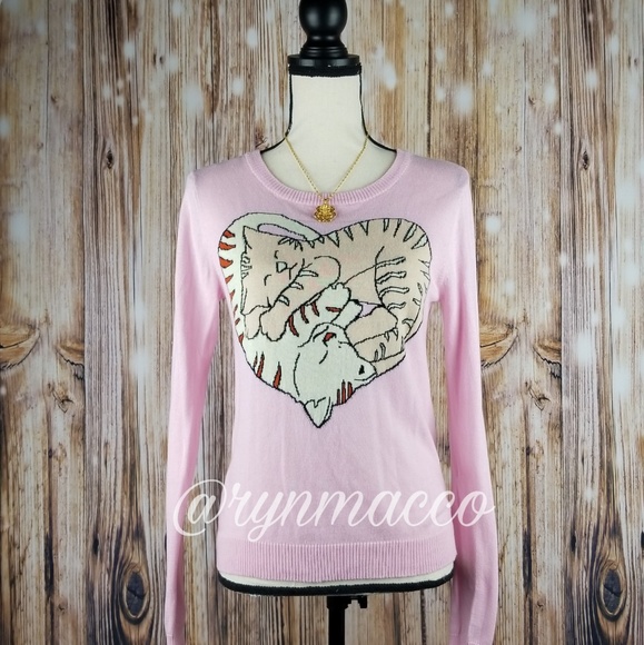 Rue21 Tops - Rue21 | Light Pink Cat Heart Sweater